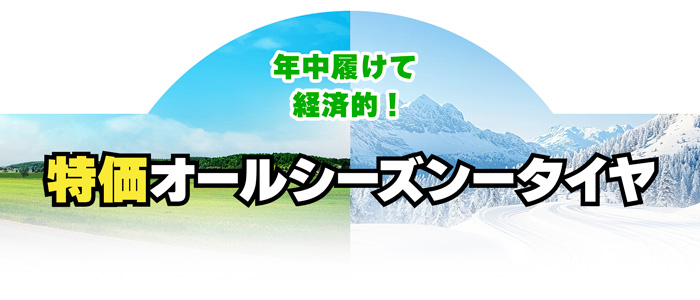 年中履けて経済的！特価オールシーズンタイヤ