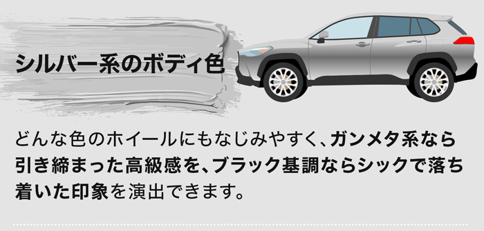 シルバー系のボディ色