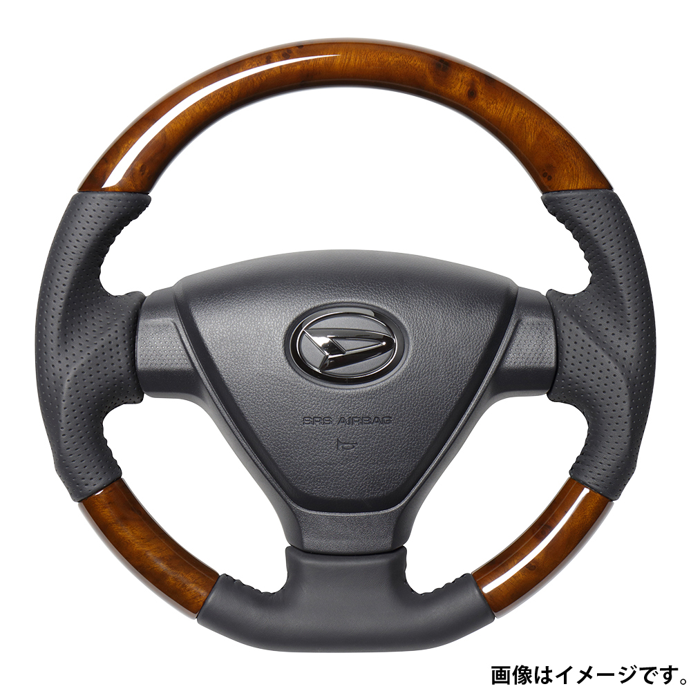 レアル ステアリング オリジナルシリーズ 品番：DIA-42BRW-BK 適合：ハイゼット カーゴ (S321V/S331V) H26.9～R3.12 / ハイゼット デッキバン (S321W/S331W) H16.12～R3.11 / ミライース (LA350S/LA360S) H29.5～ / ピクシス バン (S321M/S331M) H23.12～R3.12  REAL