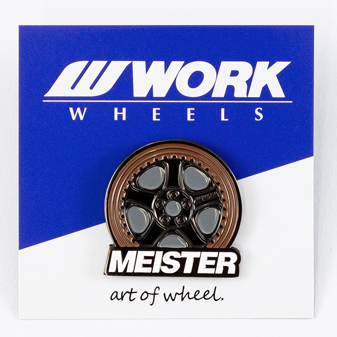 【通販限定/店舗受け取り不可】WORK ピンバッジ WORKホイールと同時購入で送料無料!! サイズ 35mm WORK