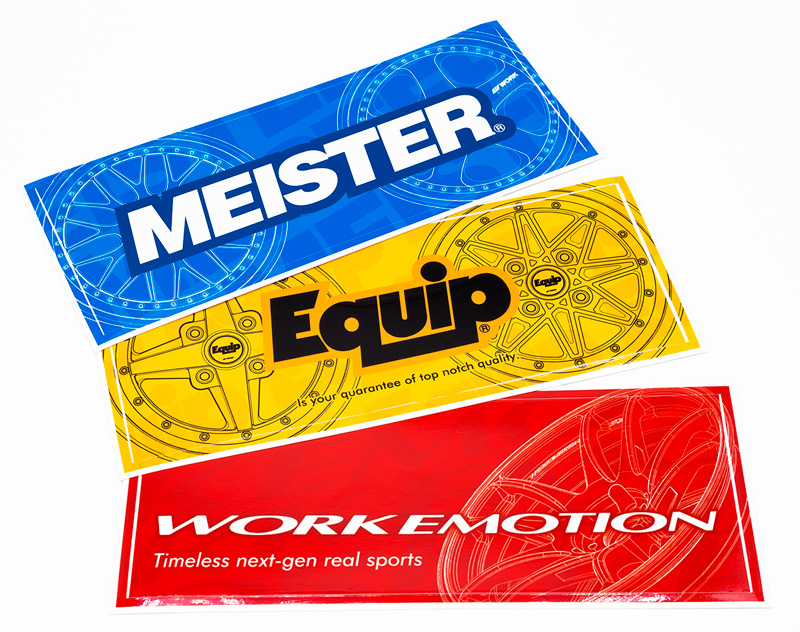 【通販限定/店舗受け取り不可】ブランドロゴステッカー WORKホイールと同時購入で送料無料!! サイズ：W183xH70mm WORK