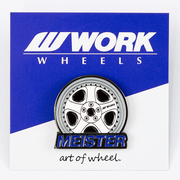 【通販限定/店舗受け取り不可】WORK ピンバッジ WORKホイールと同時購入で送料無料!! サイズ 35mm WORK 