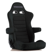 EUROSTERII CRUZ ブラックBE シートヒーター搭載モデル リクライニングシート バックレストに便利なポケットを装備し、ヘッドレスト後面には存在感を示す「BRIDE」の刺繍が入り アームレストは別売になります。シートヒーター搭載モデル（12V専用） BRIDE 