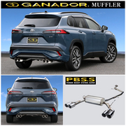 ガナドール マフラー Vertex 4WD/SUV【取付店のみ送料無料(車関係以外の法人・個人宅・沖縄・離島除く)】 2025.5～（R7.5～） 6AA-ZVG16（E-Four） ハイブリッド　モデリスタリヤスカート φ85 サークル（左右4本出し） テール材質/ステンレス（ポリッシュ仕上げ） 本体材質/ステンレス GANADOR 