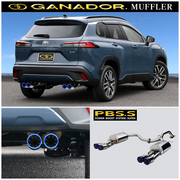 ガナドール マフラー Vertex 4WD/SUV【取付店のみ送料無料(車関係以外の法人・個人宅・沖縄・離島除く)】 2025.5～（R7.5～） 6AA-ZVG13（2WD） ハイブリッド　Z/S/G　 φ85 サークル（左右4本出し） テール材質/チタニウム（ブルー発色仕上げ） 本体材質/ステンレス GANADOR 