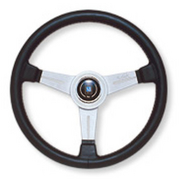 ナルディ ステアリング CLASSIC ブラックレザー/シルバースポーク（36φ）   NARDI 